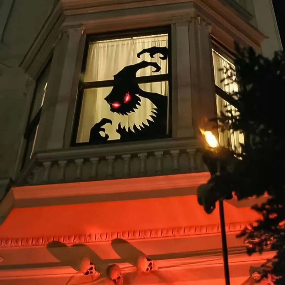 Halloween Decoration Door Stickers Window Stickers for Home Party Wall Glass Haunted House Horror Decor