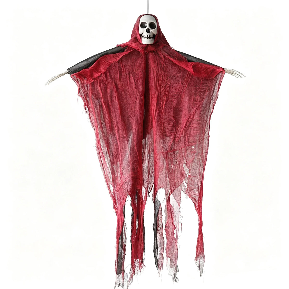 Halloween Hanging Skeleton Ghost Decoration Tattered Gauze Reaper Ornament Haunted House Yard Party Indoor Outdoor Scary Decor
