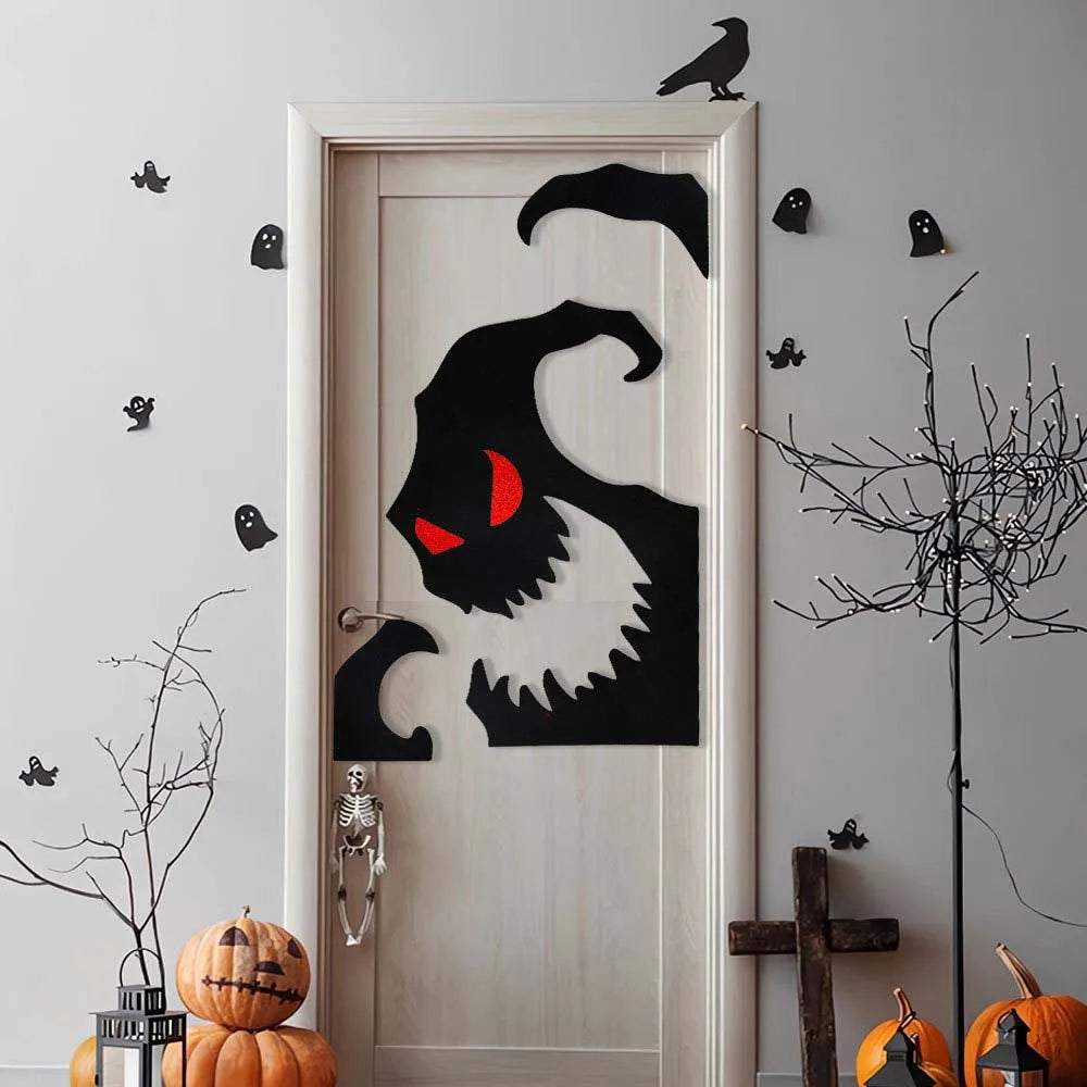 Halloween Decoration Door Stickers Window Stickers for Home Party Wall Glass Haunted House Horror Decor