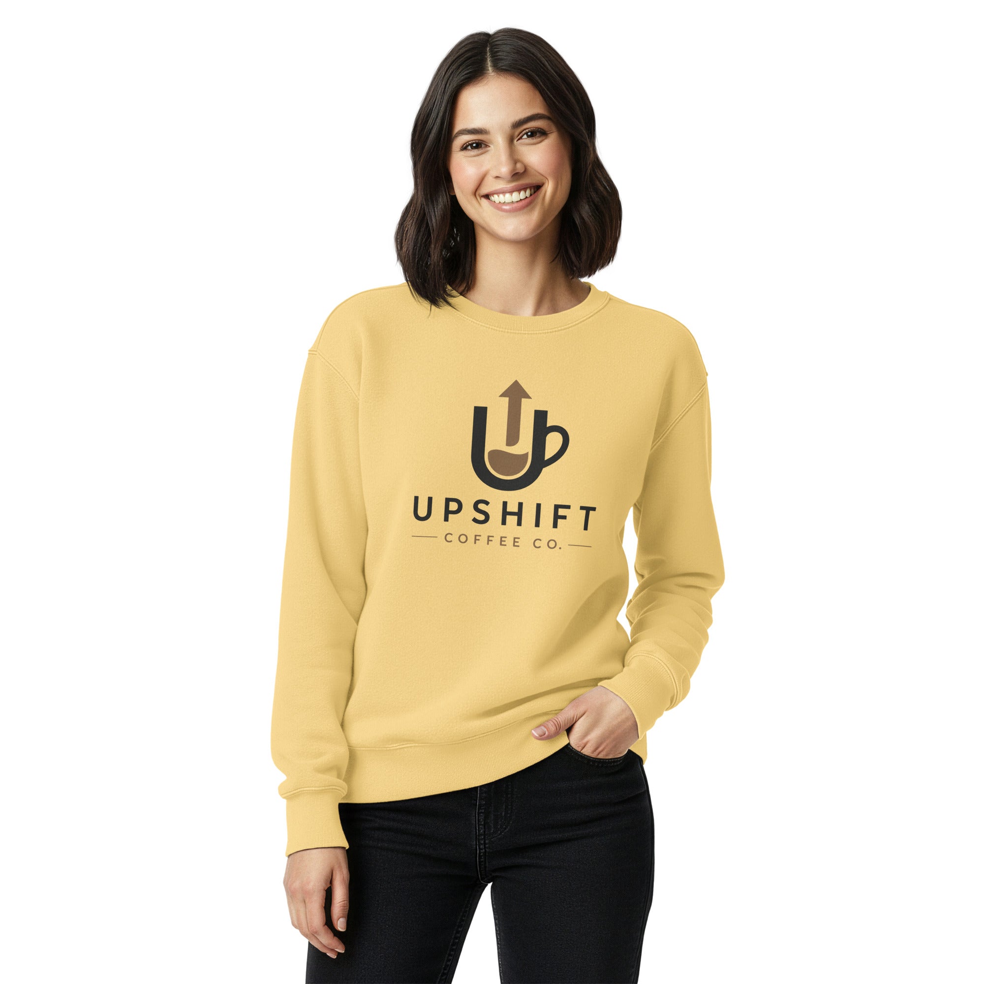 Unisex garment-dyed sweatshirt