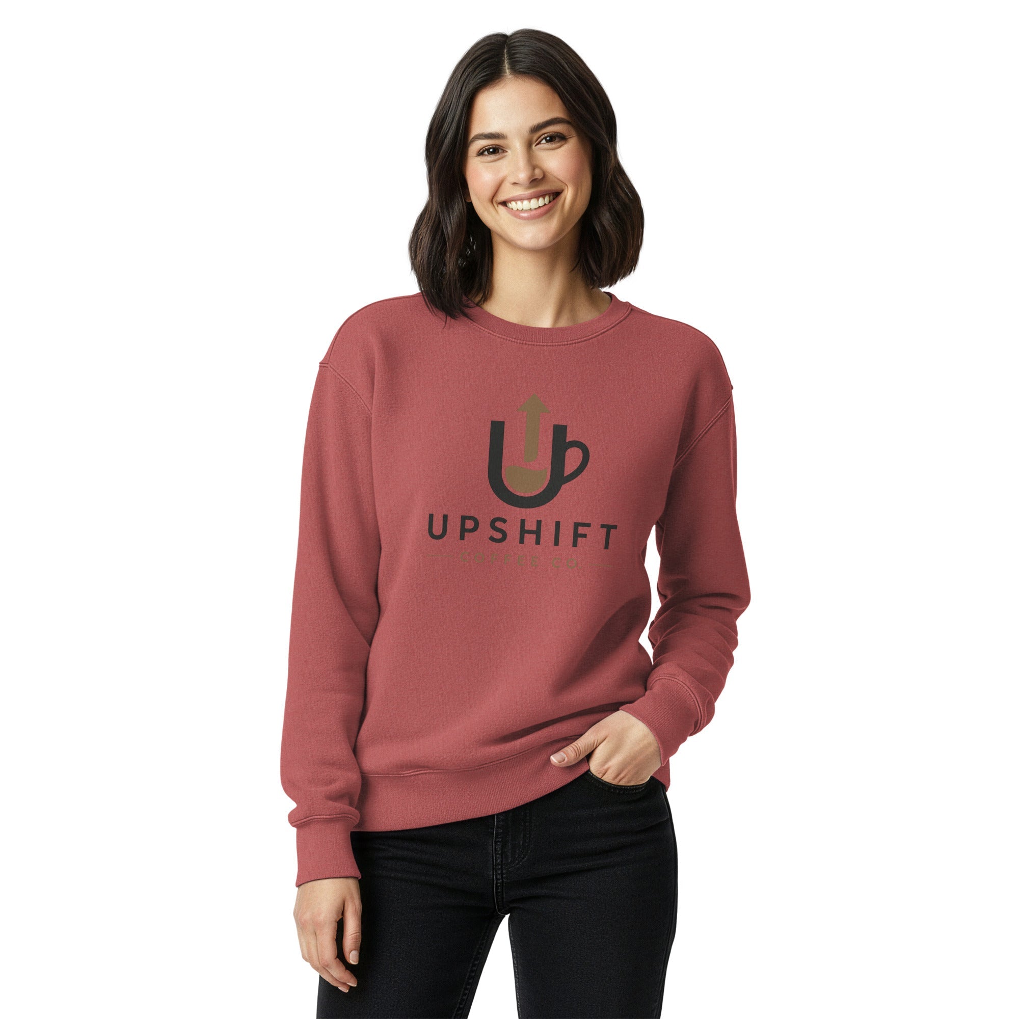 Unisex garment-dyed sweatshirt