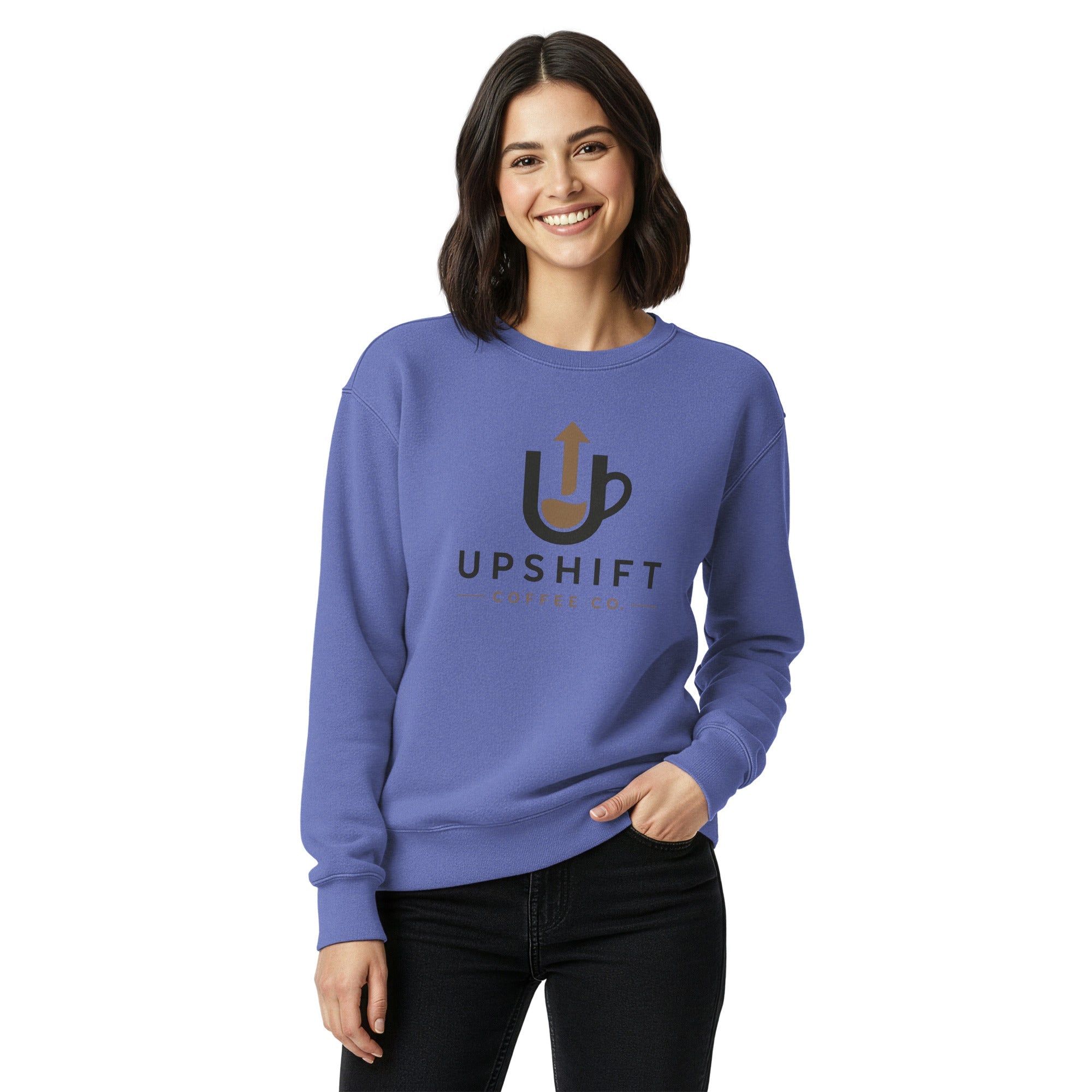 Unisex garment-dyed sweatshirt