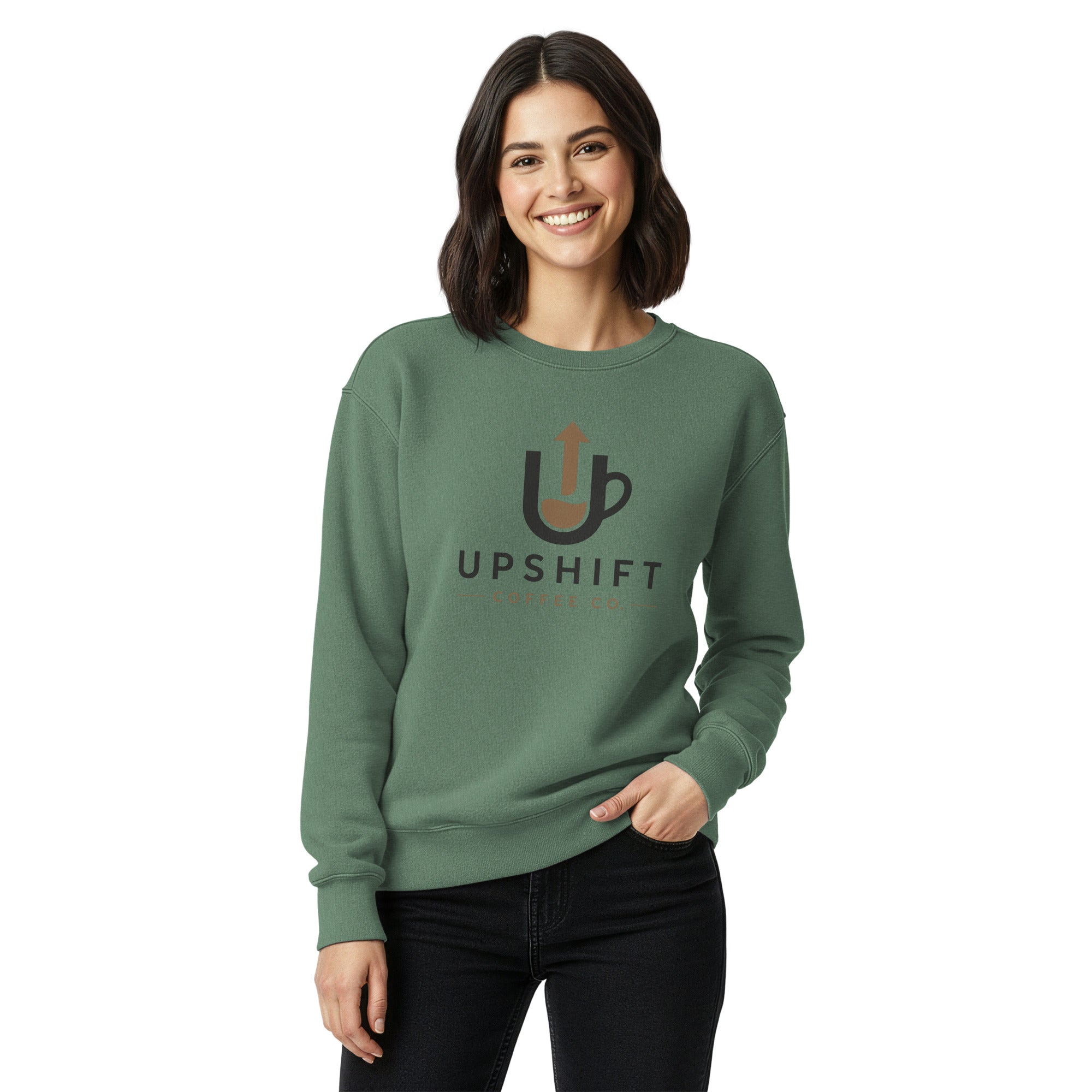 Unisex garment-dyed sweatshirt
