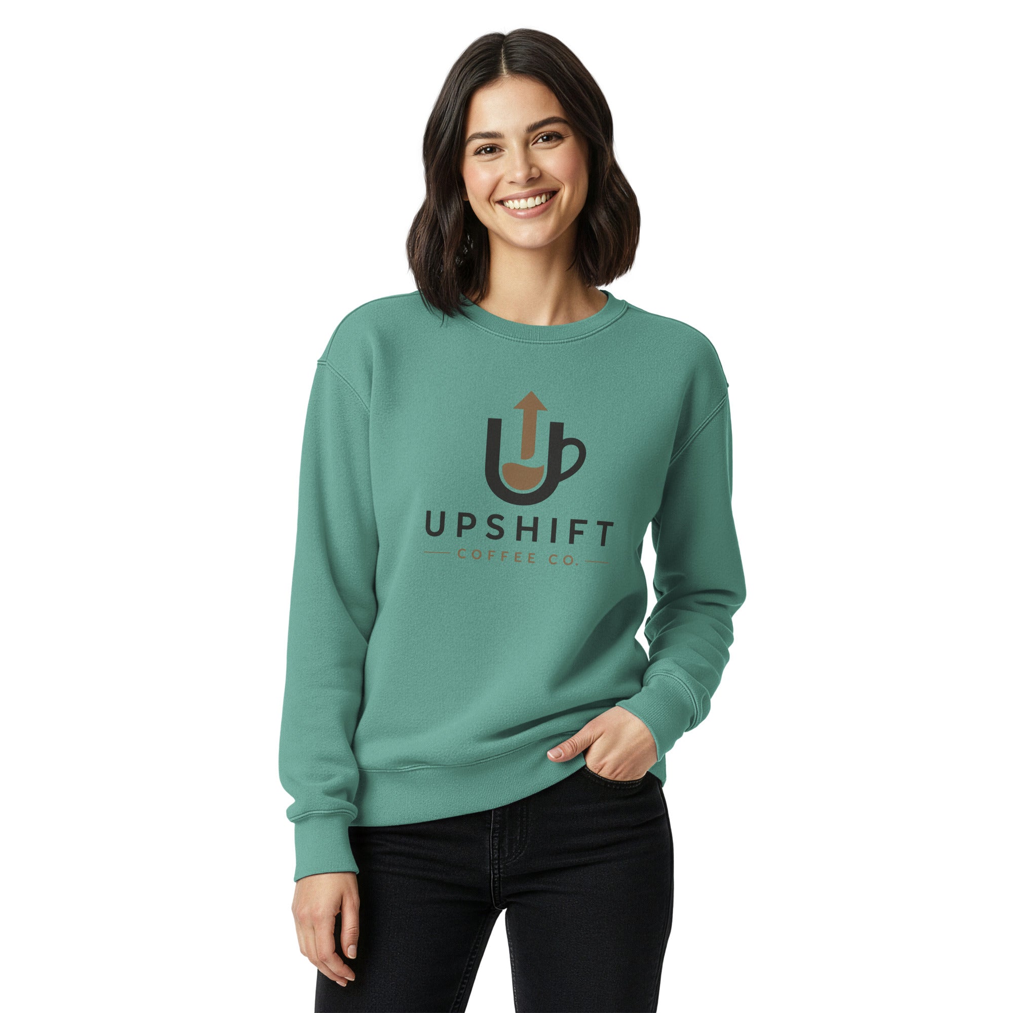Unisex garment-dyed sweatshirt
