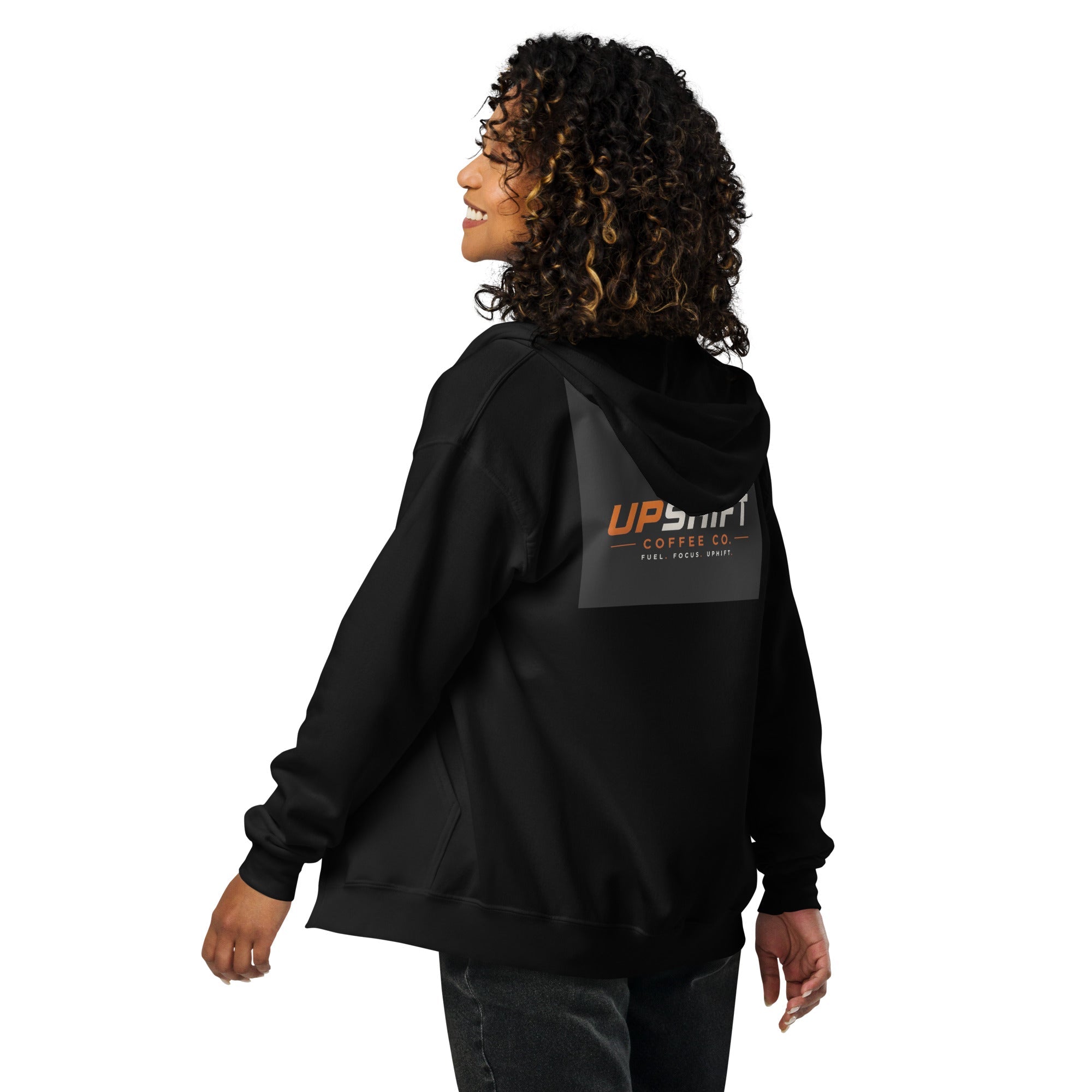 Unisex heavy blend zip hoodie with soft fleece, metal zipper, front pockets, and color-matched drawstrings